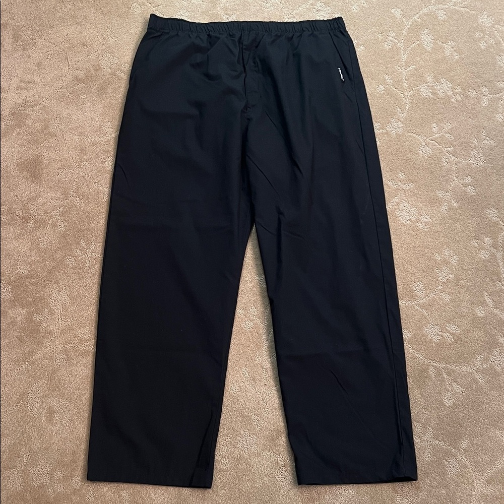 Landau Essentials Classic Black Scrub Pants, XXL